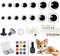 160PCS Clear Safety Eyes 12–30MM for Amigurumi – DIY Moon & Round Crochet Eyes with Washers for Dolls, Plush Animals, and Christmas Crafts